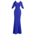 European and american export african women's evening gown elegant long one-shoulder mermaid host dress long skirt
