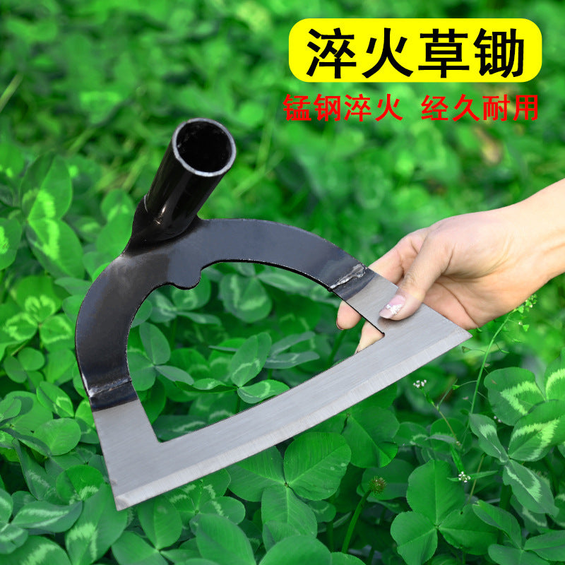 除草空心锄头家用种菜锄草铲草专用农具农用工具大全锰钢锄撅头