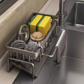 Rag drain rack kitchen for home pool narrow edge dishcloth sponge storage sink faucet storage rack