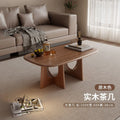 Solid wood coffee table - living room, small apartment side table, modular tea table, low table - minimalist, light luxury, modern, high-end style