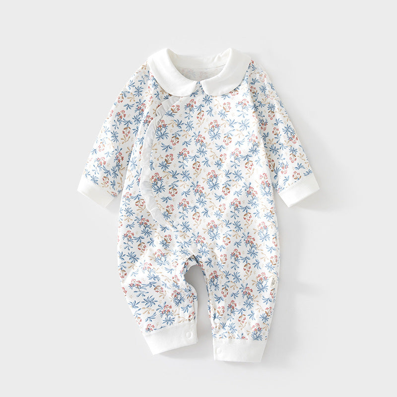 Babibele baby onesie - seamless spring/autumn newborn cotton romper - unisex infant & toddler crawling suit