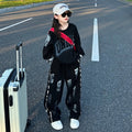Girls' hoodie and sweatpants set - casual activewear, new spring/autumn  collection, trendy and stylish two-piece outfit for girls