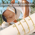 2025 new fashionable light luxury gold 26 letter alphabet gemstone heart anklet