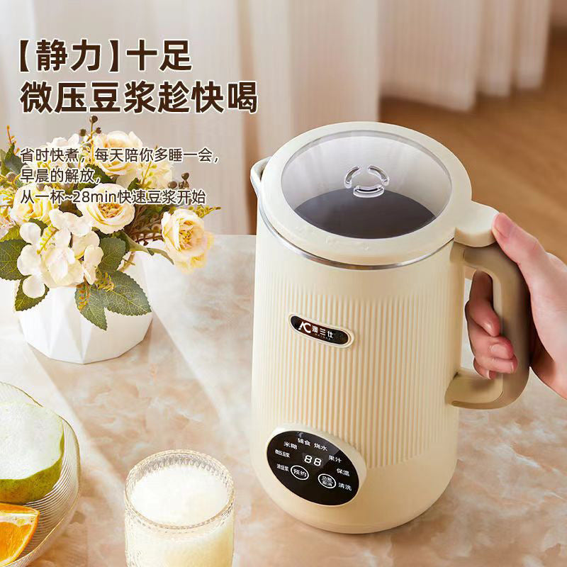 Silent wall breaking machine, fully automatic, multi-functional, no cooking, no filter, small juice, soy milk, complementary food, cross-border 110 volts