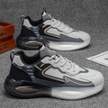 Air cushion men's shoes 2026 spring new sports trendy leather running shoes black warrior waterproof casual student trendy shoes
