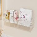 Multifunctional bathroom storage rack with compartments, drainable, no-punch wall-mounted bathroom wall cosmetic storage box