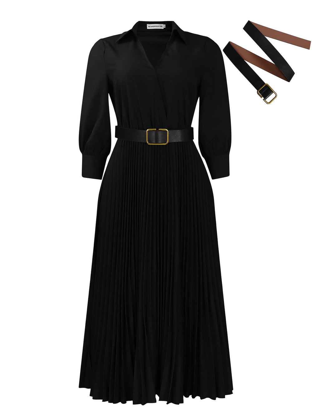 Q107export women's clothing  fashionelegantelegance lapel pure color waist pleated plus size african dress