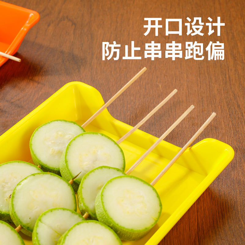 Plastic tableware colorful plastic plate malatang buffet selection plate barbecue plate skewers fragrant preparation plate tray