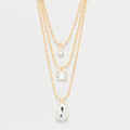 Fashionfashioninsirregular water drop gemstone necklace casualeasiest for matchaccessible luxurymulti-layered sweater chain necklace