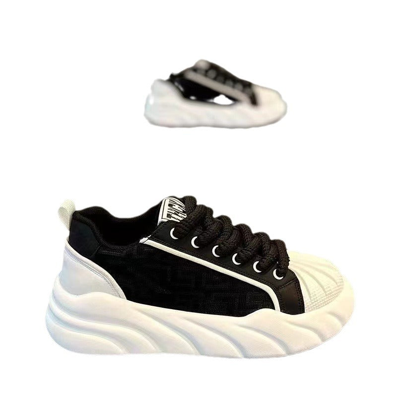 Spring sneakers for men, thick-soled, breathable, casual, shell, douyin, popular, popular, dad, sports, fashion, men's shoes, trendy shoes