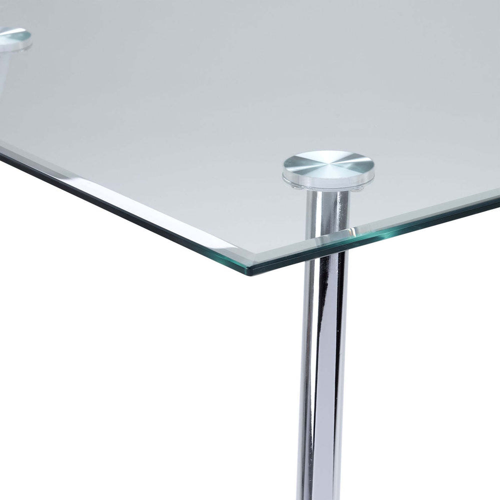 Amazon tempered glass dining table - small apartment, 4 chairs, minimalist square negotiation table