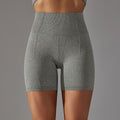 fashion seamless pure color dot jacquard high waist tummy control butt lift yoga shorts sports running fitness pants for women