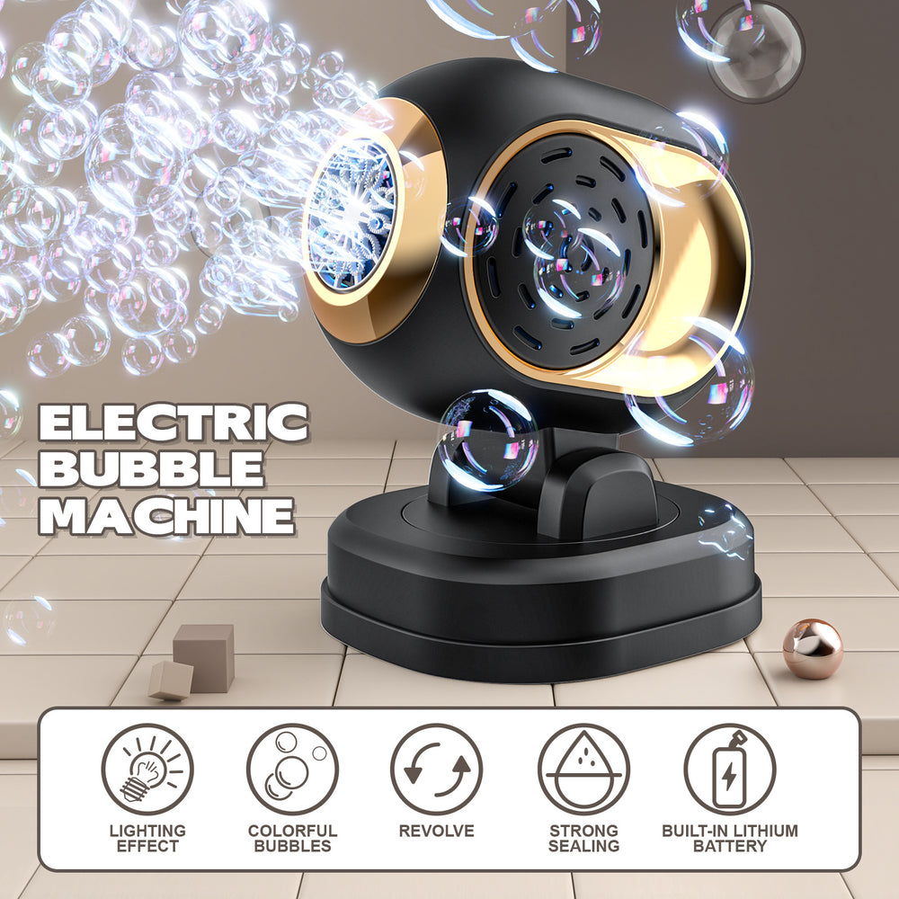 new arrival wedding stage bubble machine electric charging rotatable fully automatic light bubble gun party party