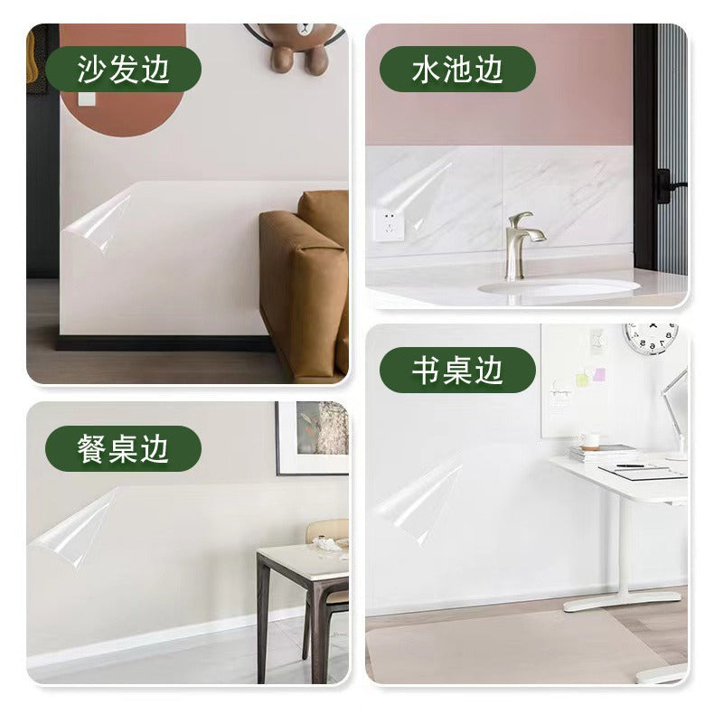Electrostatic sticker white wall wall sticker transparent protective film beautifies wall decoration wall sticker flat waterproof glue-free home film