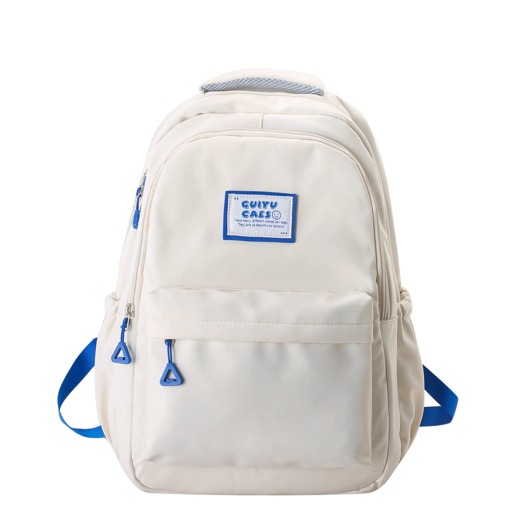 Student schoolbag female junior high school student 2025 new nylon material female college student adolescent male backpack