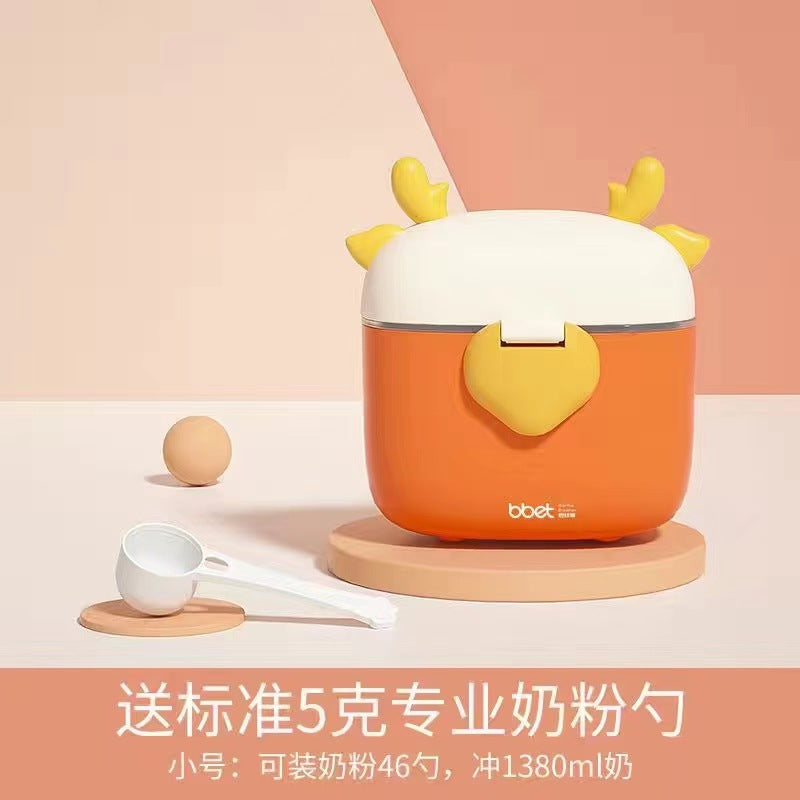 Baby milk powder box Portable out Large capacity baby rice noodle box Milk powder sub-packaging box Sealed storage tank Moisture-proof