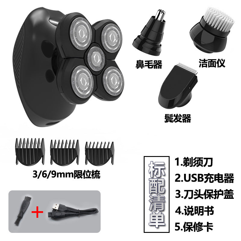 8w8608 shaver 5d razor men's waterproof beard trimmer lithium battery led display triple blade head