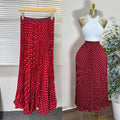 Wine red polka dots