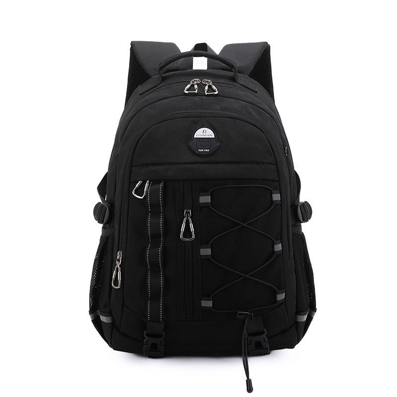 New student schoolbag women's large-capacity schoolbag men's trendy backpack travel leisure backpack travel lightweight