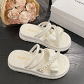 2025 new korean style platform slides - women's summer everyday versatile anti-slip & anti-odor comfort slippers