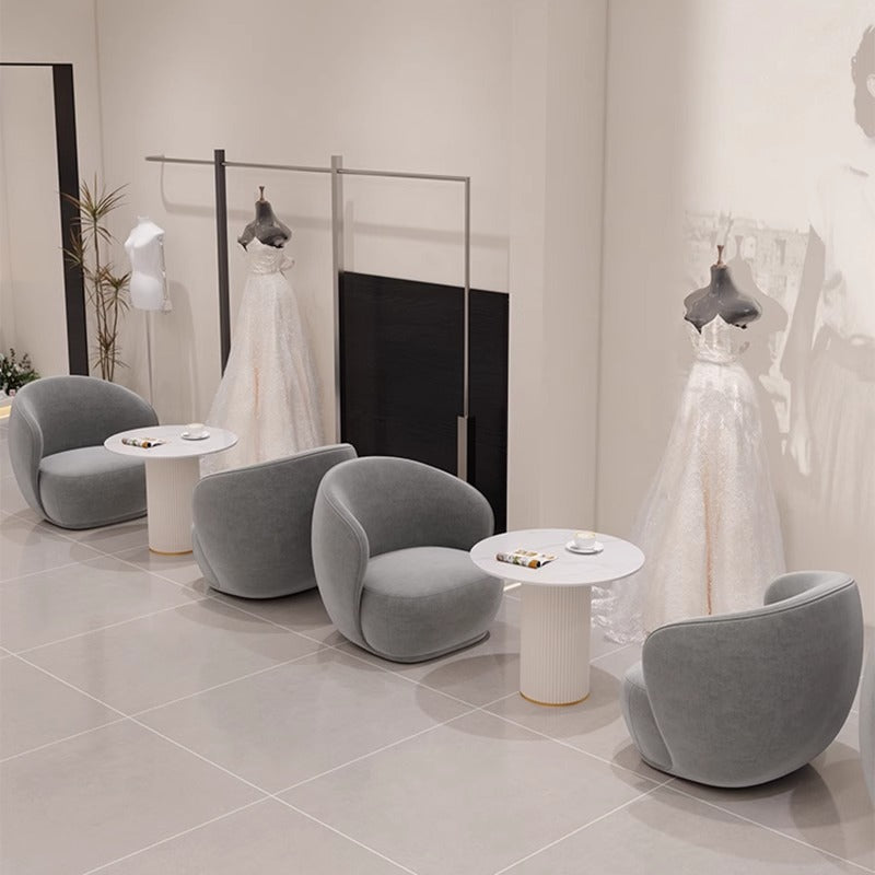 Luxury negotiation table and chair set, lounge area single sofa table and chair, hotel lobby, sales office, business reception sofa