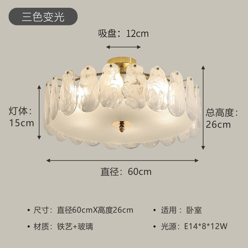 Bedroom light French light luxury cloud crystal lamp new simple now Guangdong Zhongshan Lighting Flagship Store