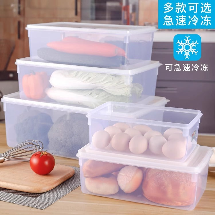 Fat cat thickened fresh-keeping box deepened food grade PP plastic refrigerator freezer box large capacity heightened storage box wholesale