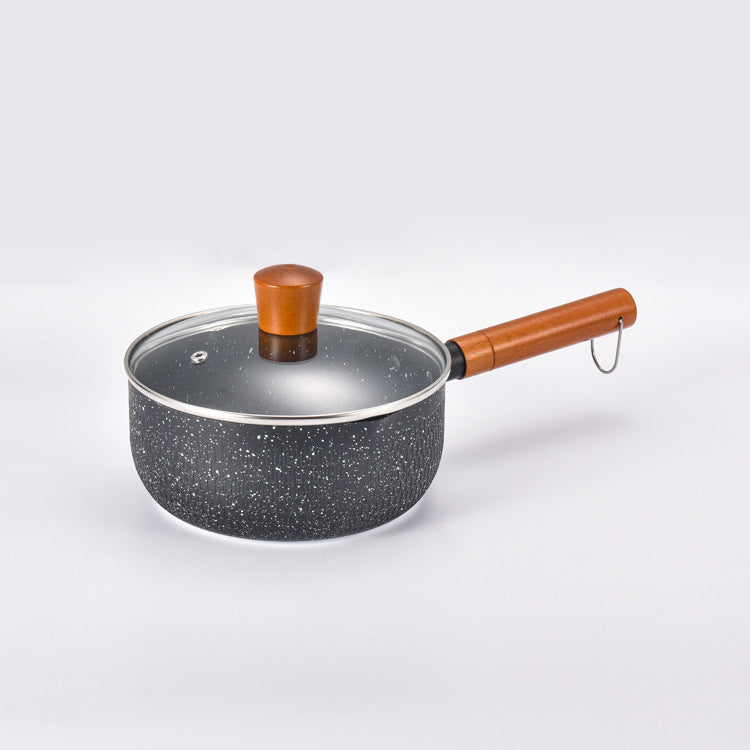 Processing personalized snow flat pot medical stone non-stick pot small milk pot baby food supplement pot for home instant noodle pot pancake