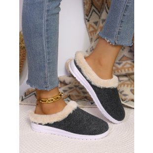 Export24new arrivallow ankle round toe fleece-linedflats women's cross-border plus size suede heattech round toe flatsfall and winter cotton shoes