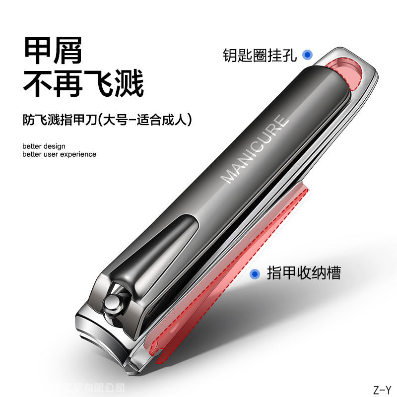 Stainless steel angled tip nail clippers manicure tool set - wholesale available, starting from one piece. high-quality nail clippers for home use