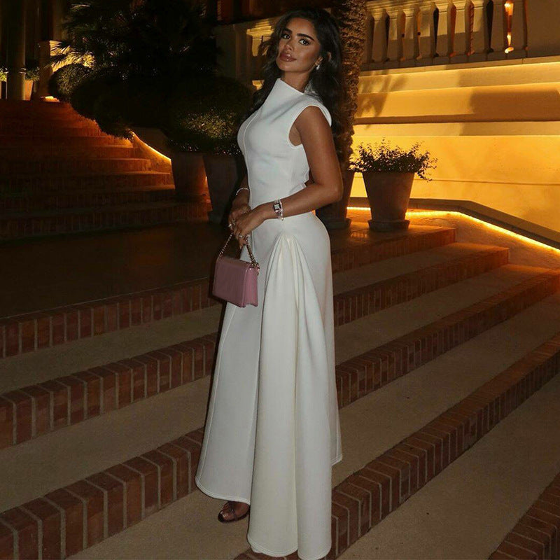 fall/winter women's fashion: european & american style, new cross-border collection, elegant & chic sleeveless a-line maxi dress