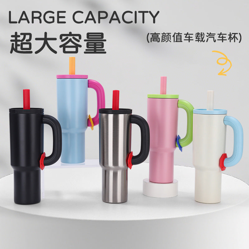 Direct from the source: customizable 40oz stainless steel tumblers for cross-border e-commerce. high-value, large-capacity tumblers with stylish handles - wholesale available