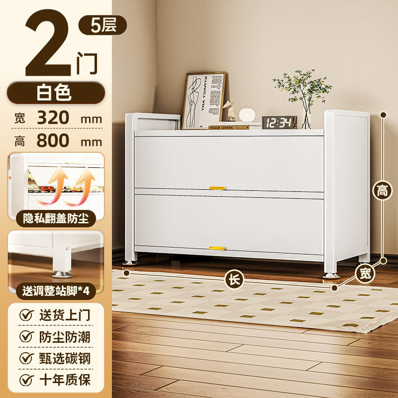 Steel shoe cabinet for home door storage cabinet all-in-one wall-mounted large-capacity multi-layer storage cabinet entrance entrance shoe rack