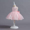 New arrival children's clothing kids dress lace bead chain princess dress baby girl first birthday dress girl dress