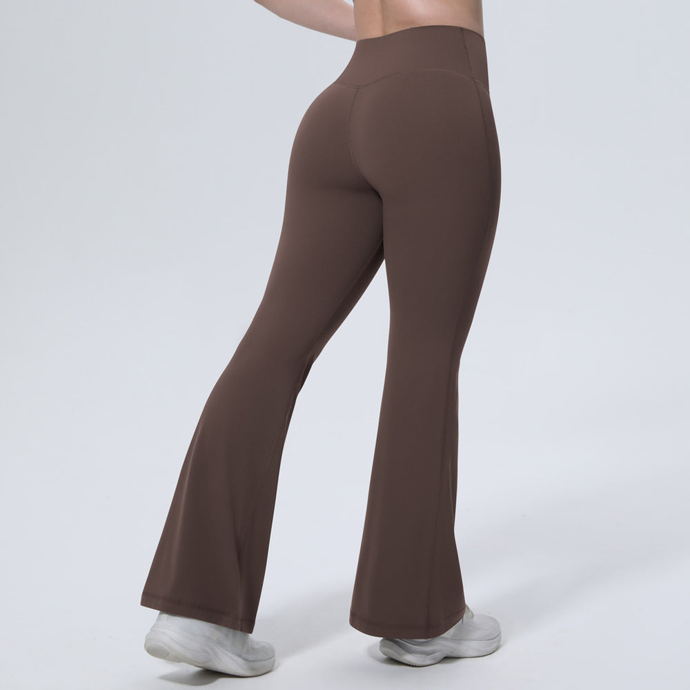 New barely-there high-waisted yoga pants: tummy control, butt lift, wide leg flare leggings for outdoor running, fitness, and sports - women's yoga apparel