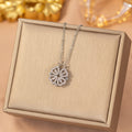 [titanium steel] fashion popular copper inlaid with diamonds four-leaf clover necklace accessible luxury niche high-end women's clavicle chain accessories
