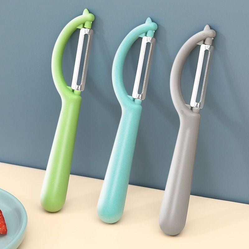 Stainless steel multi-purpose peeler - kitchen gadget for home use - potato, fruit, and vegetable peeler - fruit knife - melon peeler