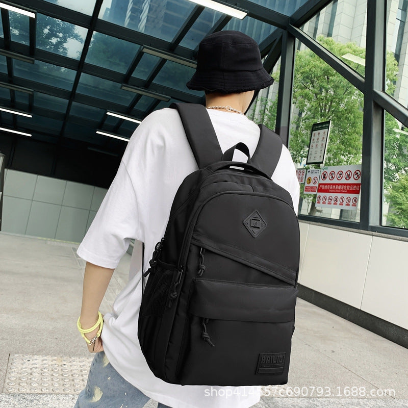 Schoolbag for junior high school students, college students, backpack, urban casual trendy bag, business trip, large capacity, wear-resistant and dirt-resistant backpack