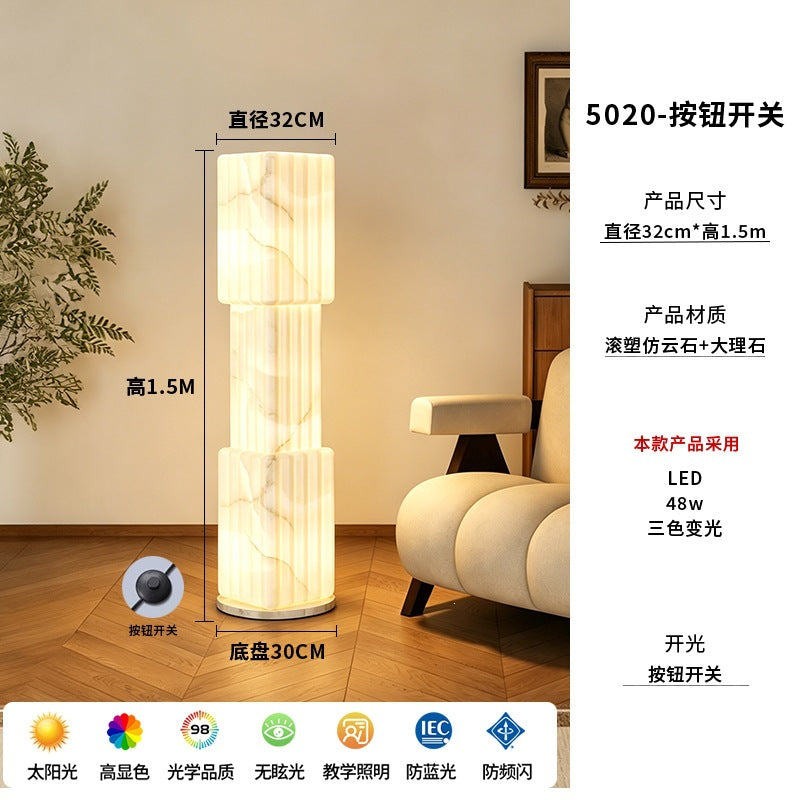 new imitation marble cream style vertical hotel b&b decorative lamp scandinavian house elegant displaced floor lamp