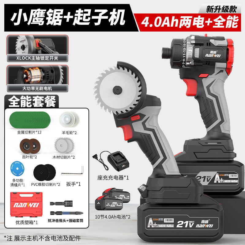 Wholesale nanwei brushless small eagle saw multi-purpose polishing and seam clearing lithium electric small mini angle grinder rechargeable cutting