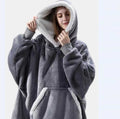 barcode pullover fleece pajamas heattech tv blanket outdoor cold-proof nightgown couple wear sweatshirt fleece heattech