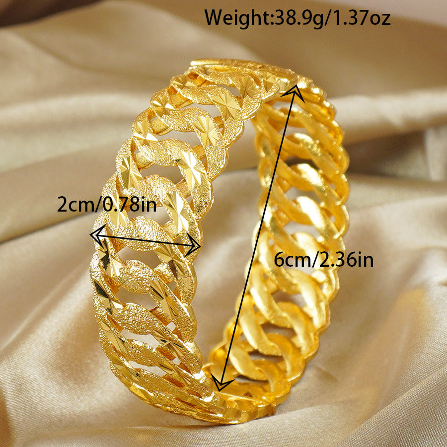 Middle eastern vintage openable cuban bangle - perfect for everyday wear and gifting - dubai fashion women's cuff bracelet