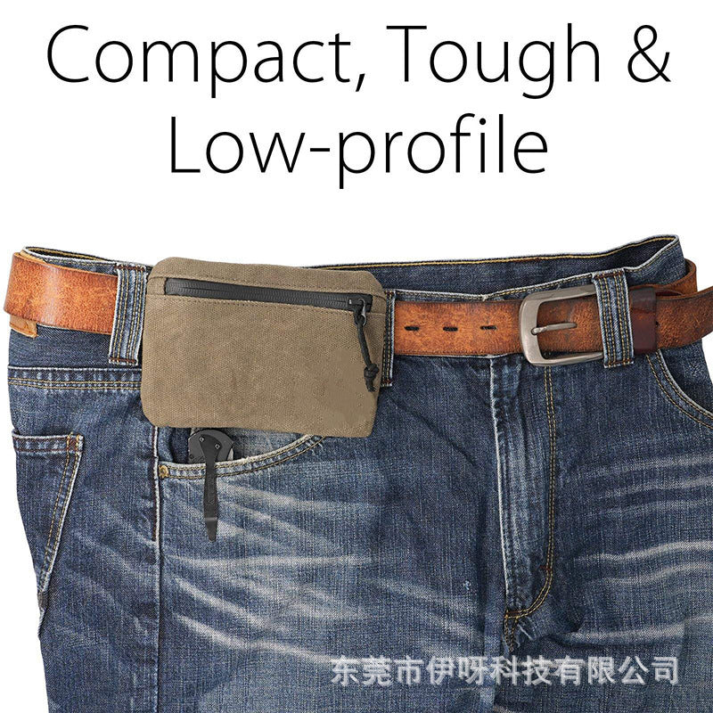 amazon outdoor camping waist bag canvas stationery bag portable storage bag multifunctional tool storage bag