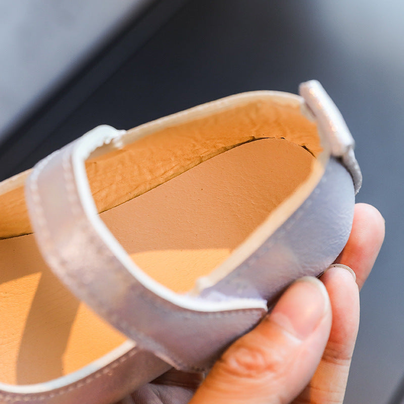 Girls' leather shoes - spring  new collection: princess shoes for baby girls, soft-soled children's shoes, spring/autumn single shoes, pink