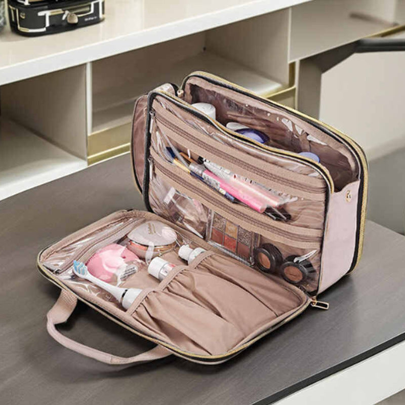 Split 4-in-1 Cosmetic Bag Multifunctional Simple Travel Ladies Folding Travel Cosmetics Storage Wash Bag