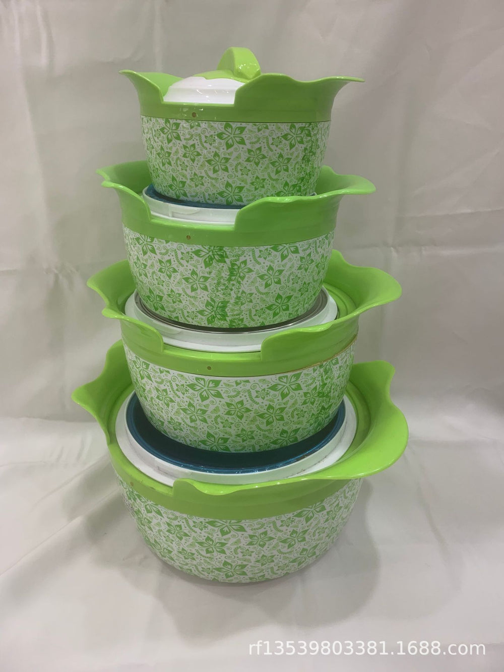 Magnolia 800ml12ml2200ml3200ml foreign trade insulated lunch box lunch box set 4pcs