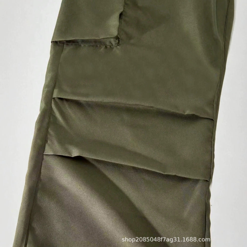 Summerk-styleeasiest for matchheart shirredtops high waistdrapedworkwearstraight-leg pantsgirlsuit