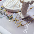 Amazon cross-border new arrival: bowknot necklace for women - unique, stylish, minimalist gold clavicle chain - wholesale from manufacturer