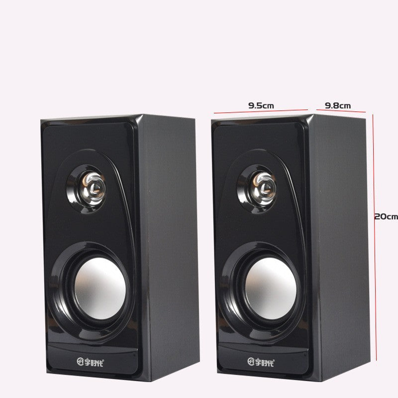 Yu times v09 mini speaker - universal basswood desktop speaker for desktops, laptops, and mobile phones
