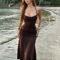 European and american style women's summer  new sexy solid color camisole inner layer top with slim-fit pleated midi skirt set